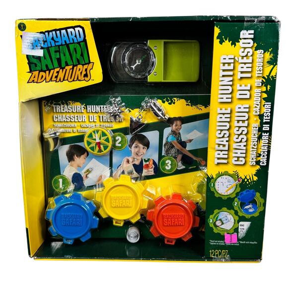 5 for $25| Backyard Safari Adventures Treasure Hunter 12Pc Set Compass Skills - Picture 1 of 7